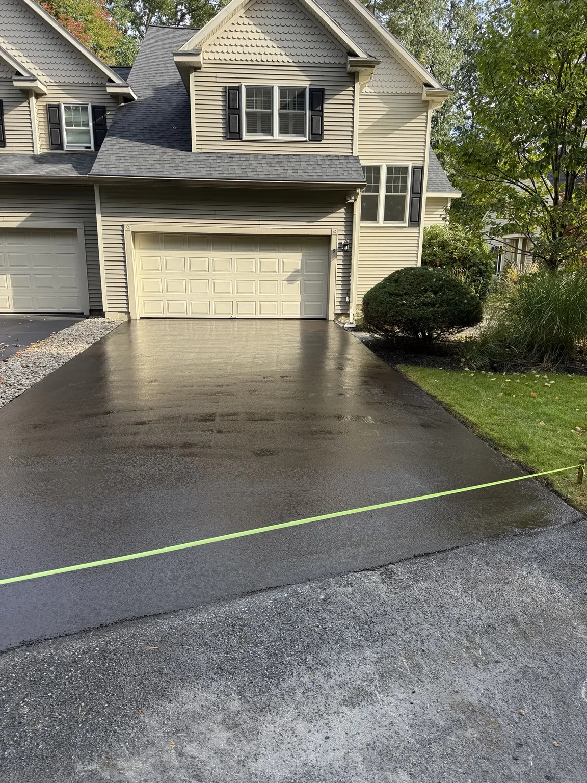 Driveway sealcoating detail